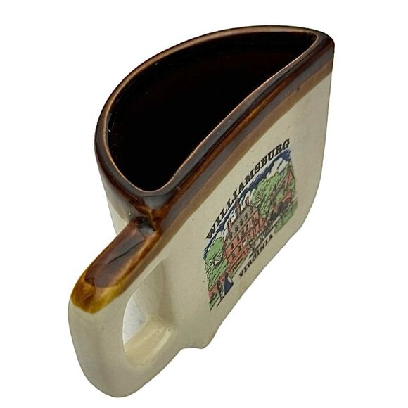 Vintage YOU ASKED FOR A HALF A CUP OF COFFEE Williamsburg Virginia SOUVENIR Mug - Picture 3 of 5